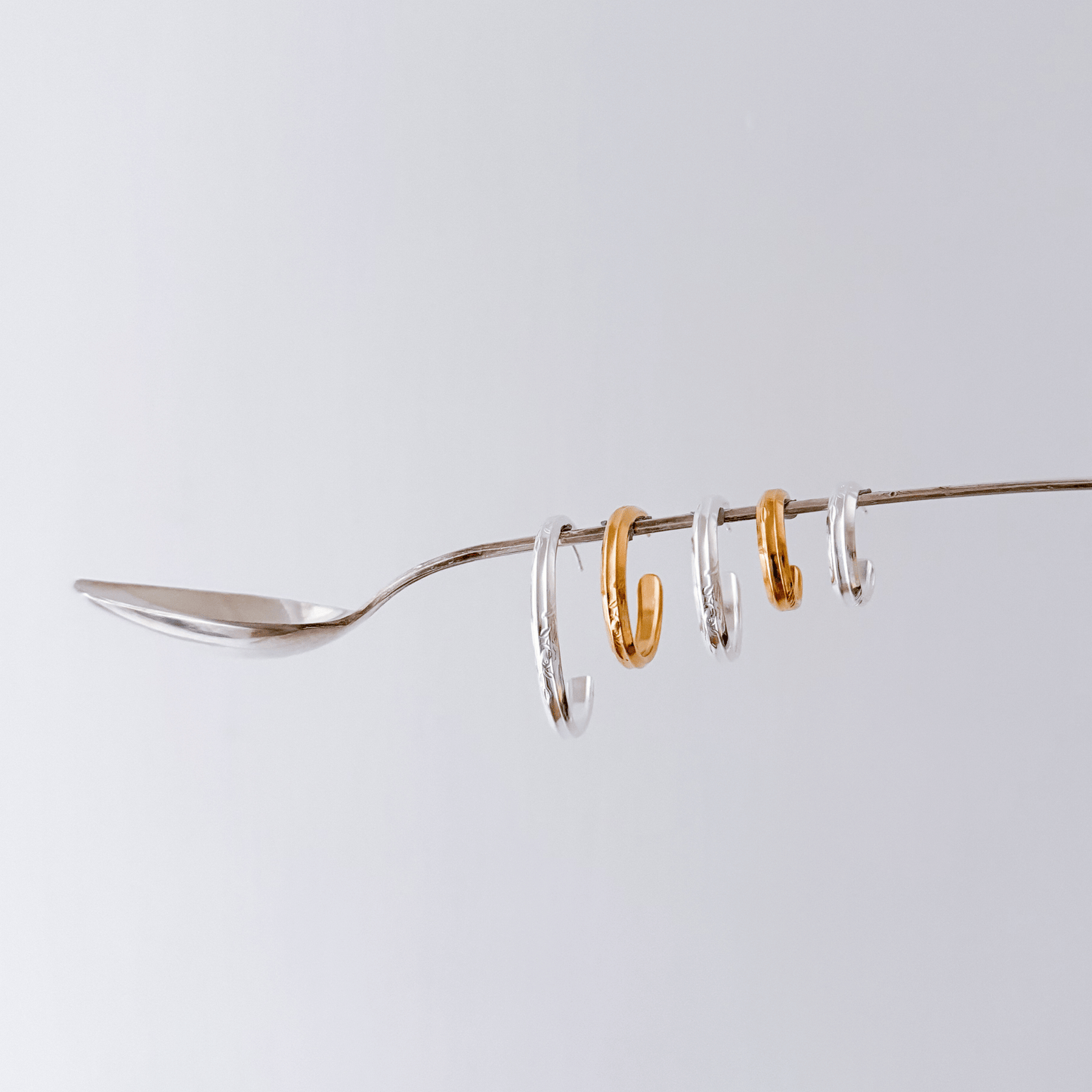 Fork Hoop Earrings