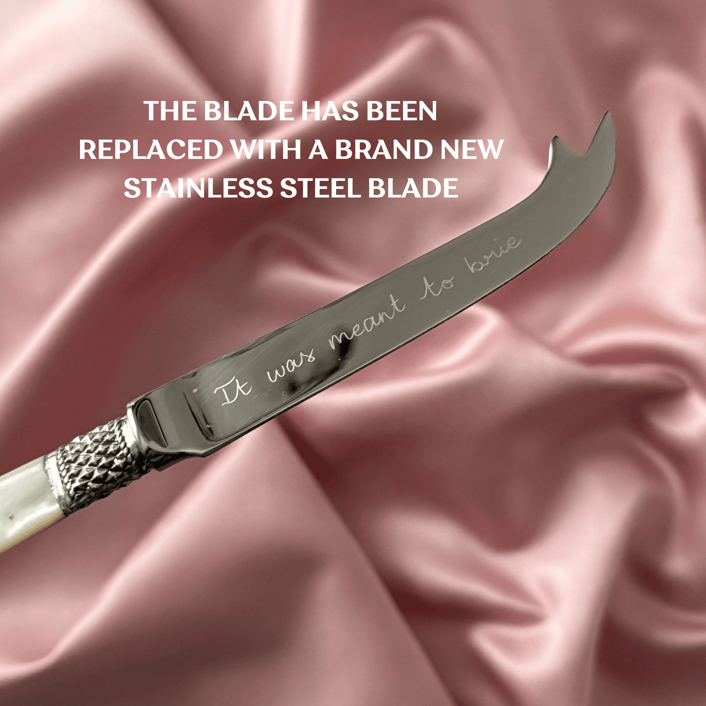 Set of 2 Personalised Cheese and Butter Knives - Mother of Pearl