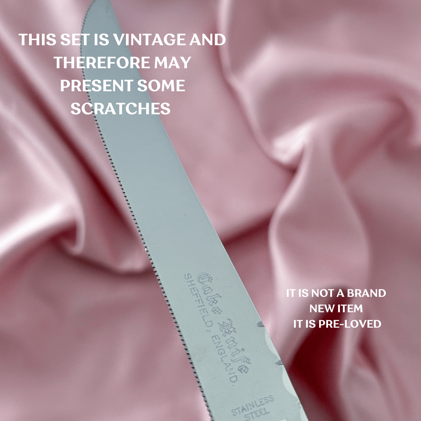 Wedding Gift Set: Personalised Vintage Cake Slice and Knife | Shell
