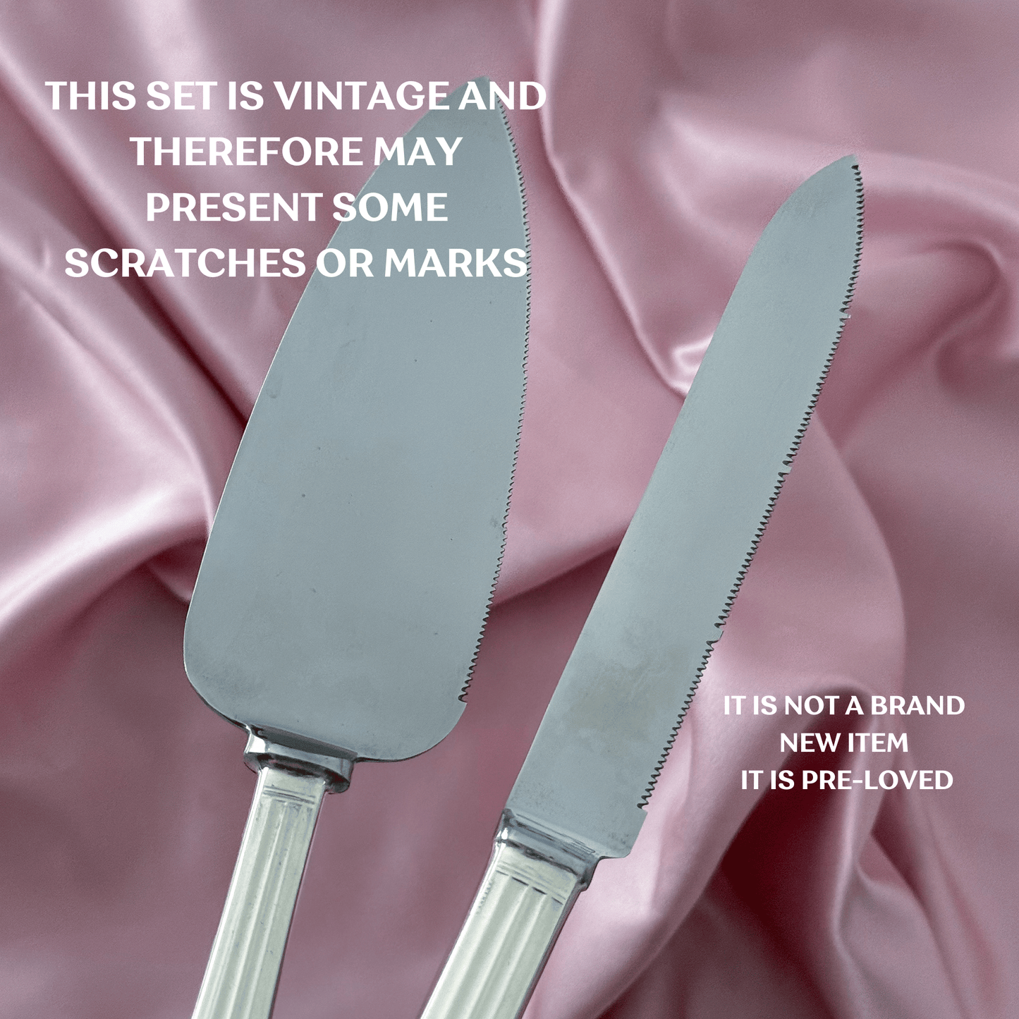 Wedding Gift Set: Personalised Vintage Cake Knife and Cake Slice | Flowers