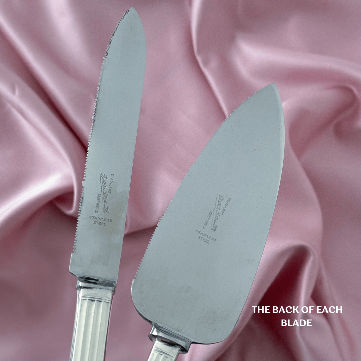 Wedding Gift Set: Personalised Vintage Cake Knife and Cake Slice | Flowers