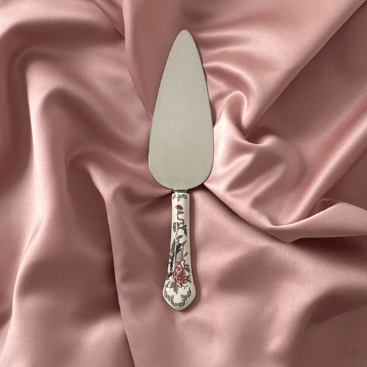Personalised Vintage Cake Slice | China Handle with Bird
