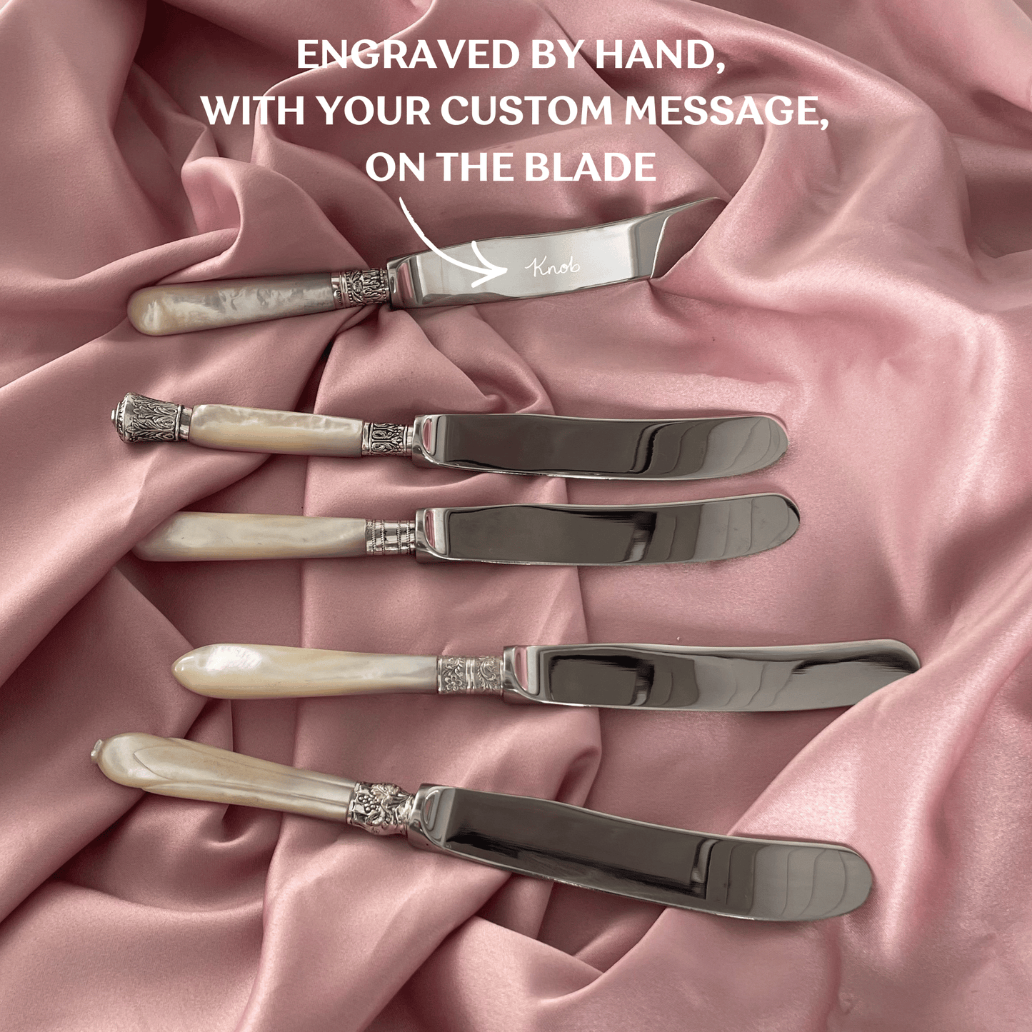 Personalised Mother Of Pearl Butter Knife
