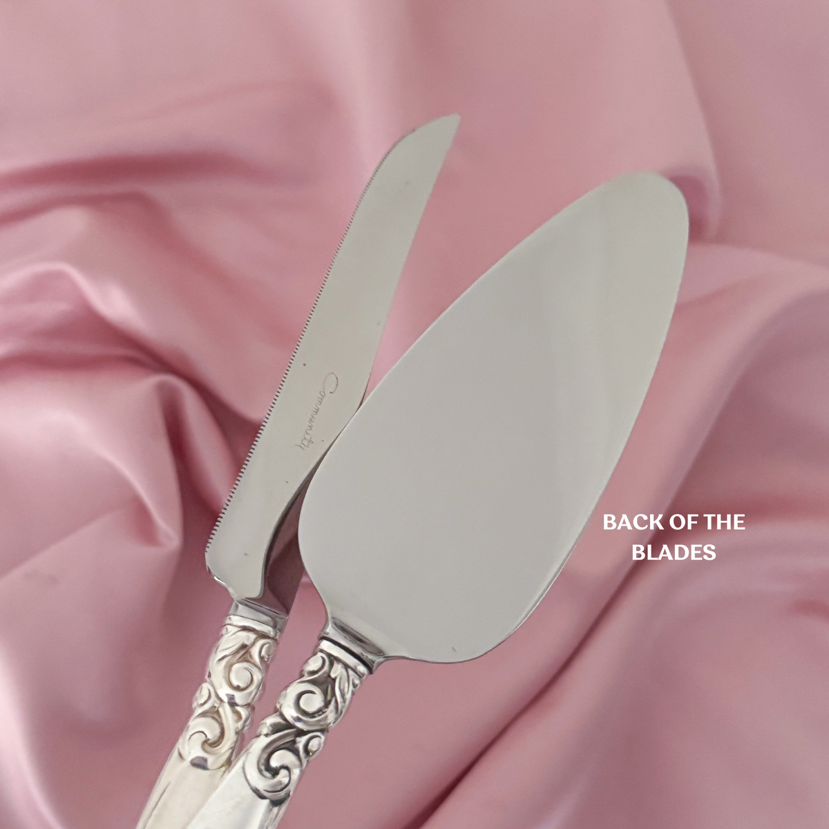 Wedding Gift Set: Personalised Vintage Cake Slice and Knife | Swirl