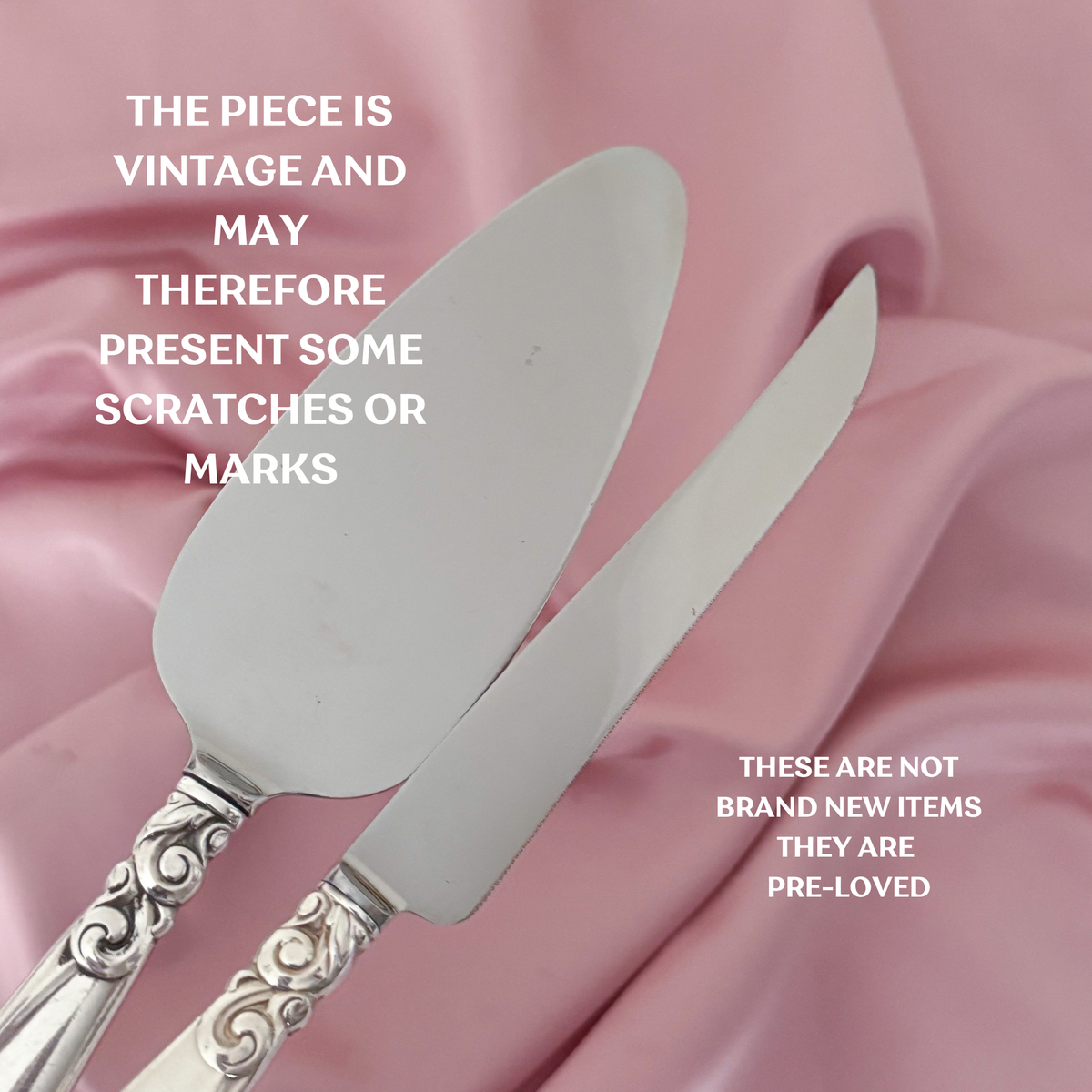 Wedding Gift Set: Personalised Vintage Cake Slice and Knife | Swirl