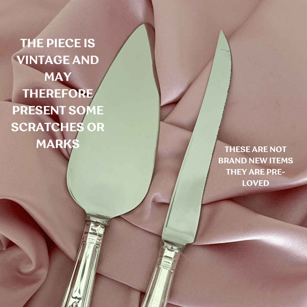 Wedding Gift Set: Personalised Vintage Cake Slice and Knife | Shell